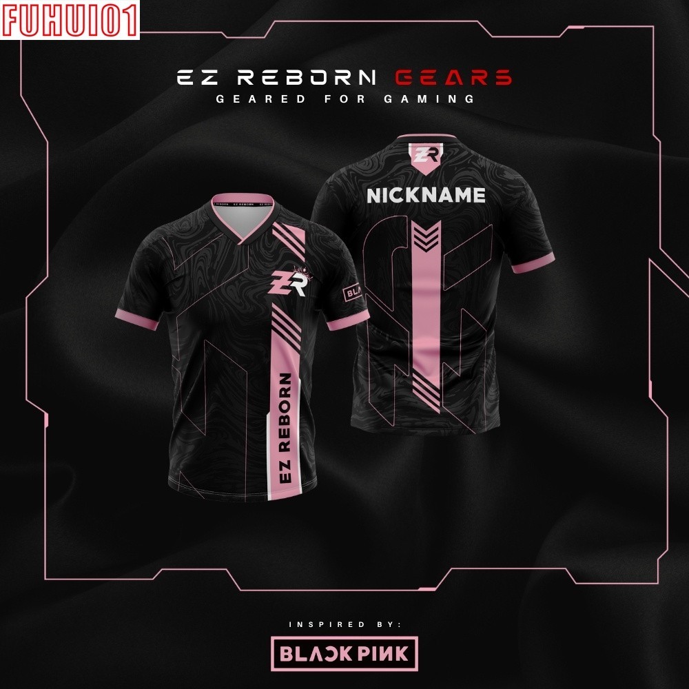 ปรับแต่ง Esports Jersey EZR Esports V2 BLACKPINK Esports Jersey Ph Custom Ml Jersey Codm เกม Esport 