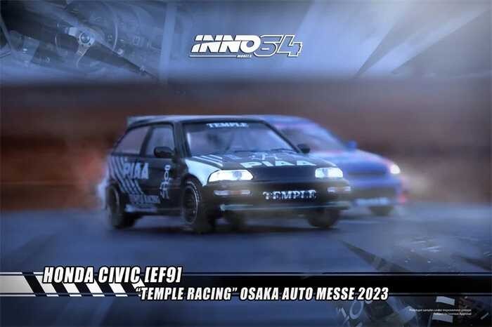 INNO 1:64 HONDA CIVIC EF9 TEMPERING Osaka Auto Messe 2023 รถโมเดล