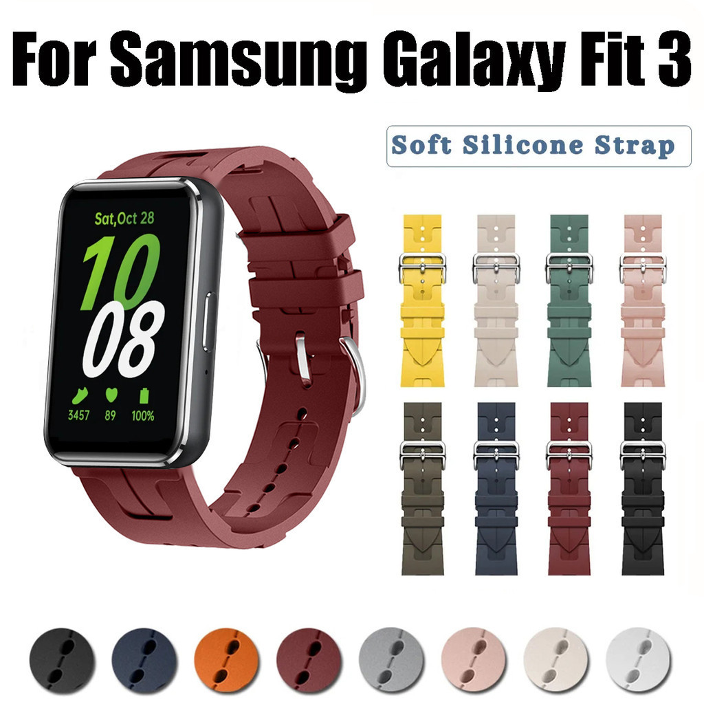 สายนาฬิกาข้อมือซิลิโคน แบบเปลี่ยน สําหรับ Samsung Galaxy Fit 3 Samsung Galaxy Fit 3 Smart Watch