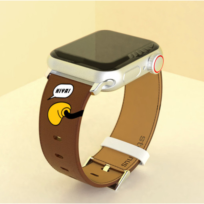 สายนาฬิกาข้อมือหนัง ลายการ์ตูนดิสนีย์น่ารัก สําหรับ Apple watch galaxy watch 9 8 7 6 5