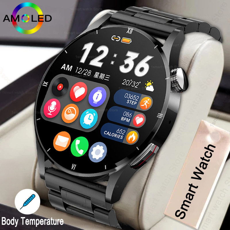 FOXBOX AMOLED HD Screen Smart Watch Men Sport Fitness Watch Man IP67 Waterproof Bluetooth For A 웃