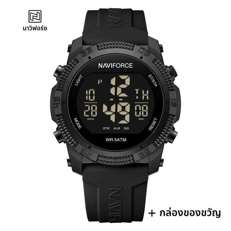 ▣ Naviforce นาฬิกาข้อมือ Jam Tangan Digital Nf7104สำหรับผู้ชาย,