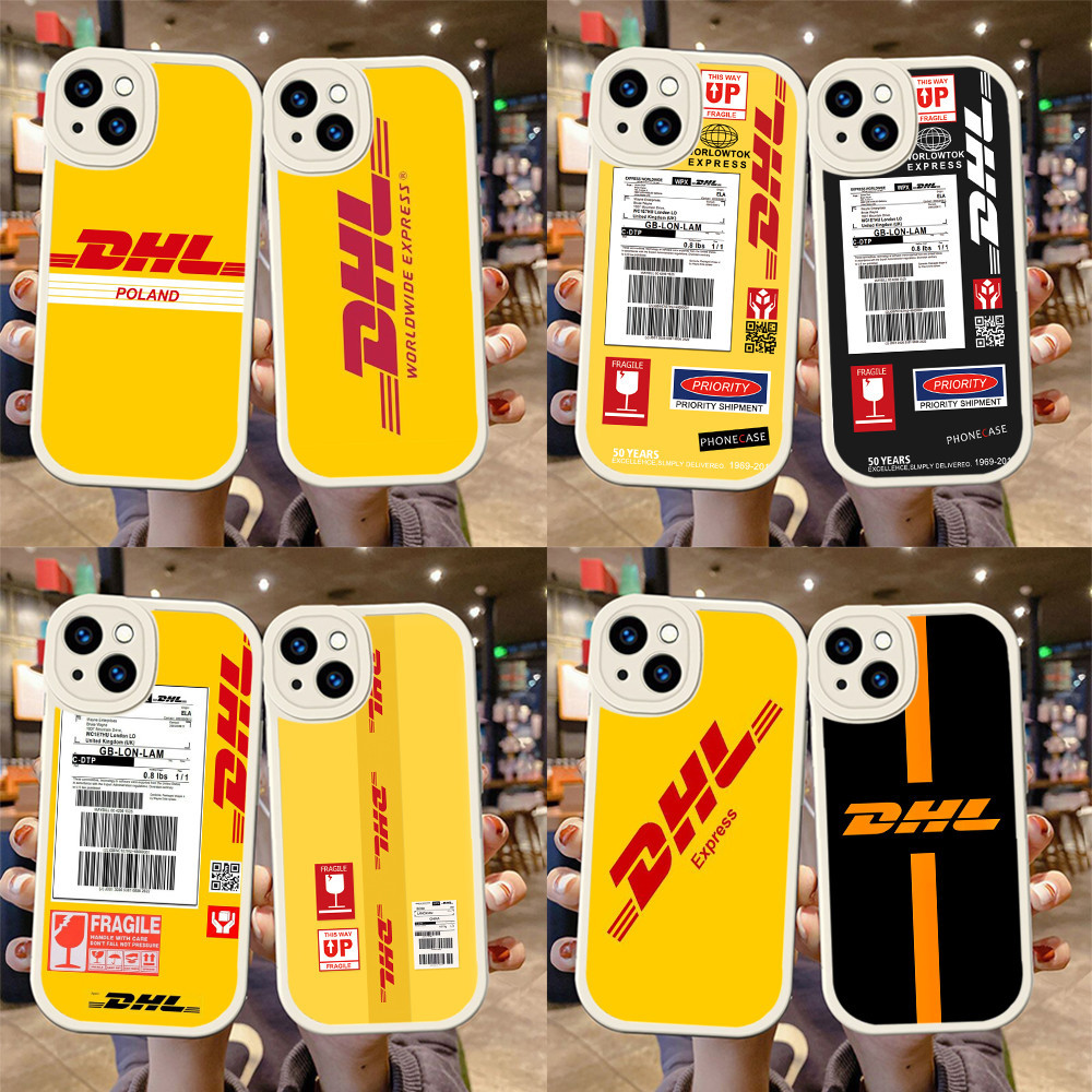 เคสโทรศัพท์มือถือแบบนิ่ม ลาย DHL Express L121 สําหรับ iPhone 12 13 14 Pro Max