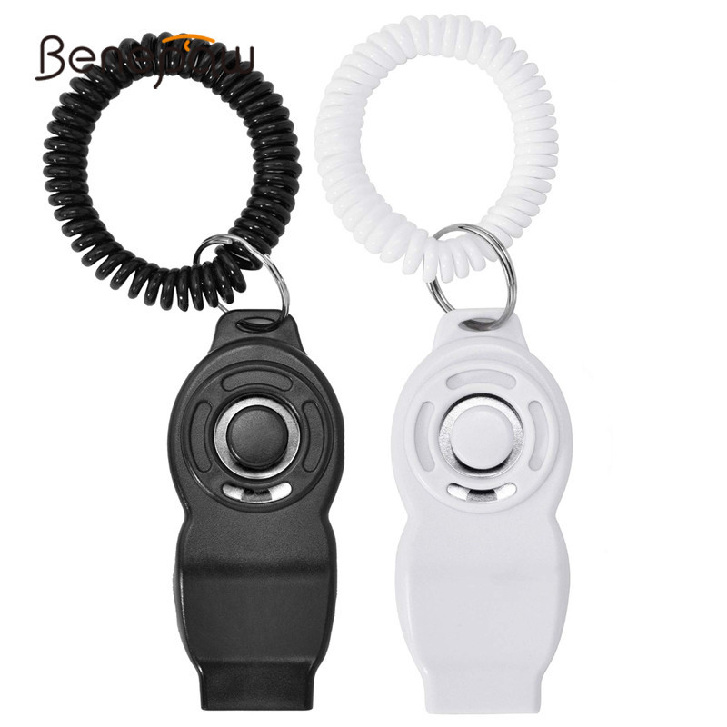 Benepaw Clickers นกหวีด สายรัดข้อมือ 2 In 1 การฝึกสัตว์เลี้ยง การเสริมแรงในเชิงบวกที่สอดคล้องกัน สําหรับลูกสุนัข แก้ไขพฤติกรรมที่ไม่ต้องการ