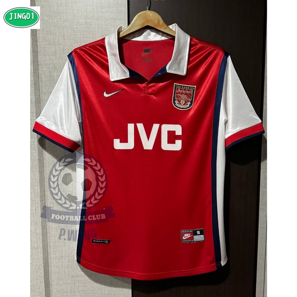 (JING) Retro เสื้อฟุตบอลย้อนยุค Arsenal ปี1998/1999 Home เฟล๊ก HENRY, BERGKAMP กล้ารับประกันสินค้า