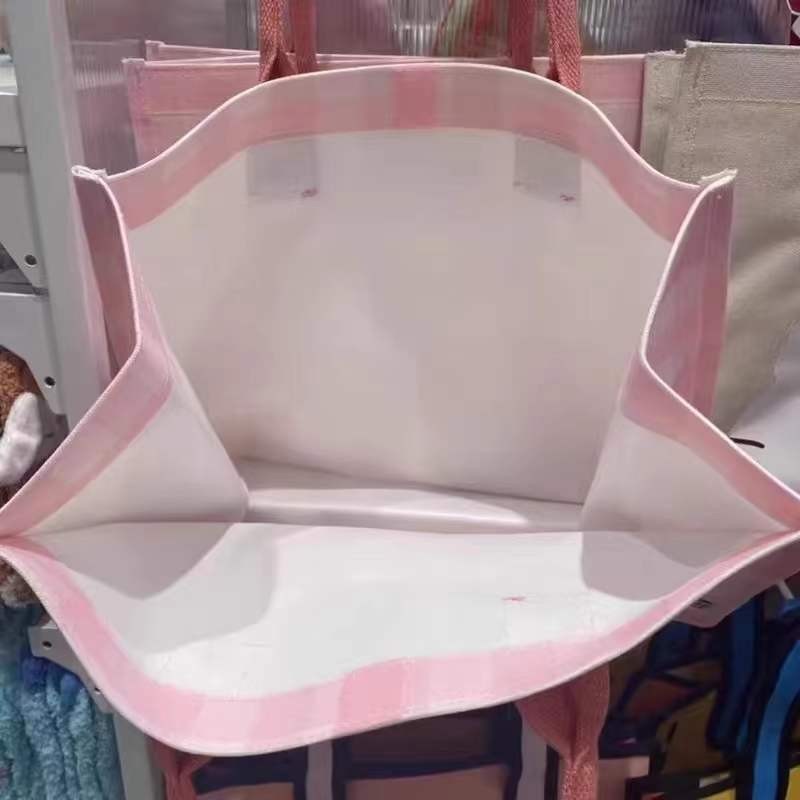 ღ-ღSanrio Hello Kitty New Cartoon Handbag Canvas Print Hello Kitty Womens Shopping Bag - รูปที่ 6