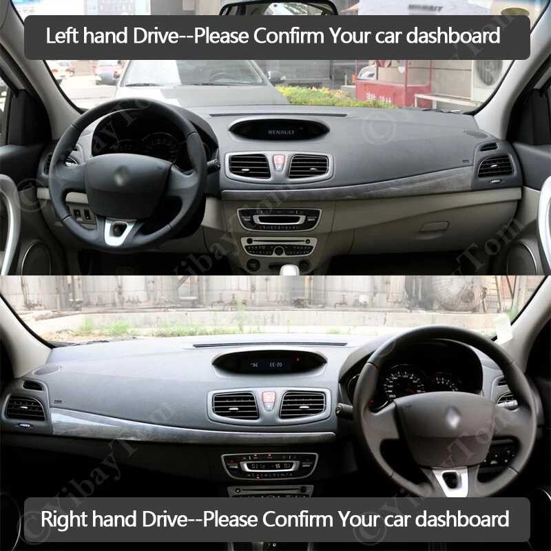 ❤️ สําหรับ Renault Fluence 2009 ~ 2017 Samsung Sm3 Anti-Slip หนัง MAT Dashboard CO