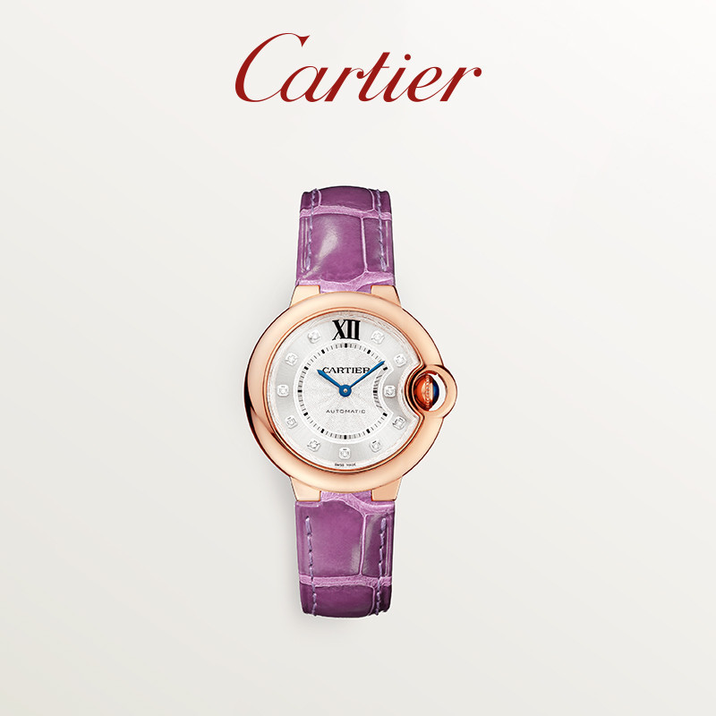 Cartier Cartier Ballon Bleu Blue Balloon Mechanical Watch นาฬิกา Rose Gold Diamond Watch