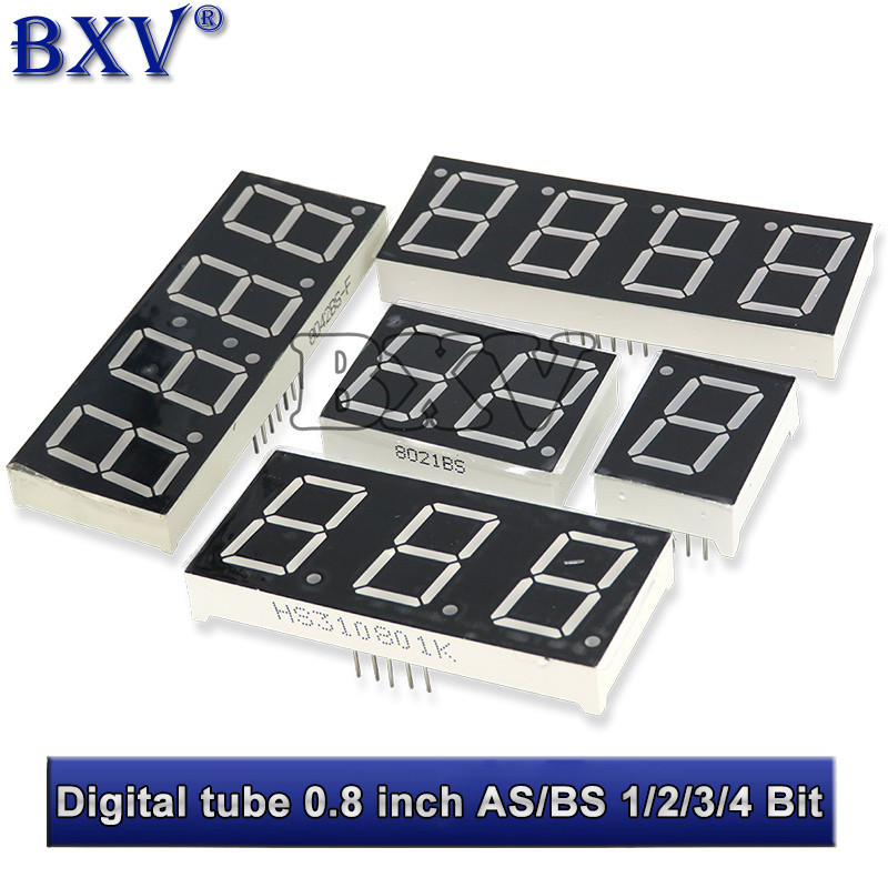 IGMOPNRQ 0.8 นิ้วจอแสดงผล LED 7 ส่วน 2 บิต 3 บิต 4 บิต hjxrhgal หลักหลอดสีแดง Common Cathode / Anode ดิจิตอล 0.8 นิ้ว LED