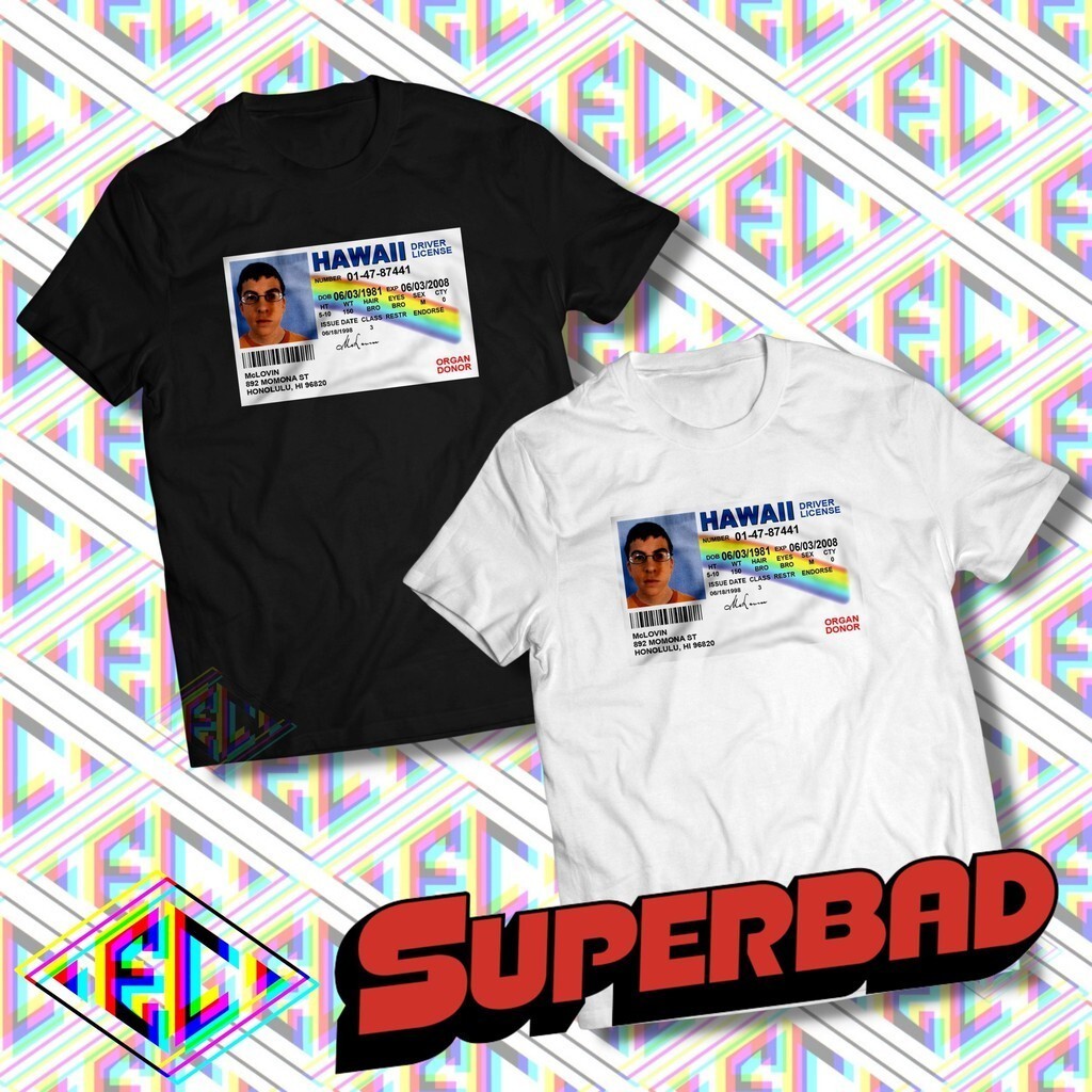 เสื้อยืด ผ้าฝ้ายแท้ พิมพ์ลายการ์ตูน McLovin ขนาดใหญ่ สวมใส่สบาย เรียบง่าย สําหรับผู้ชาย และผู้หญิง