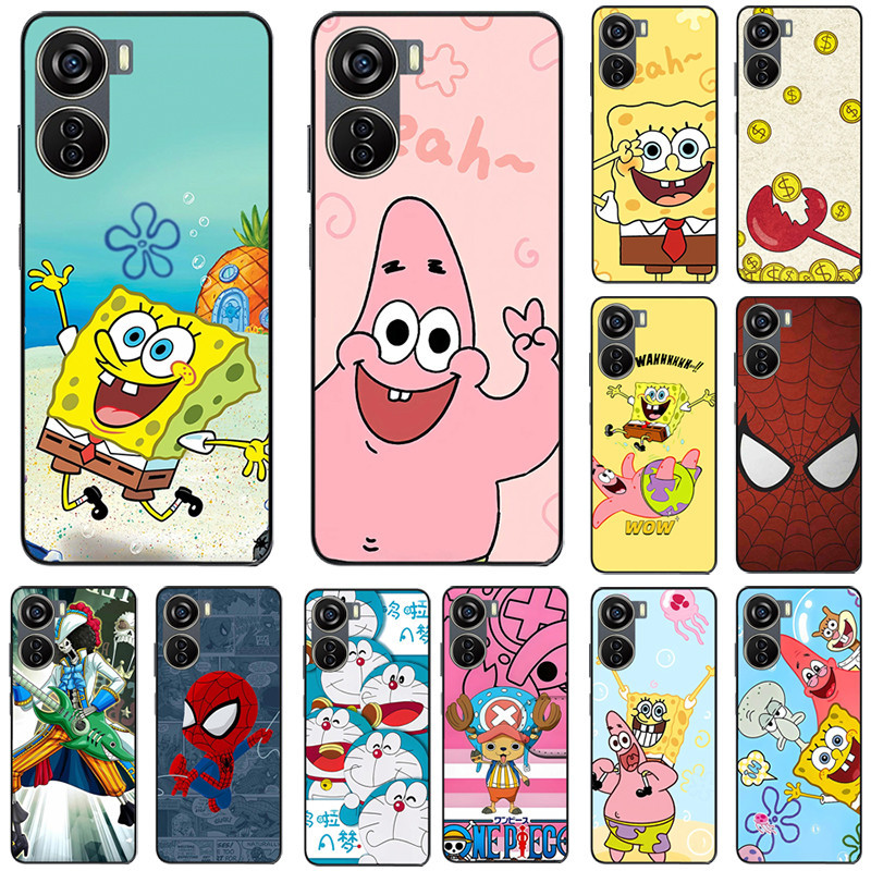 เคสโทรศัพท์มือถือ พิมพ์ลายโดราเอมอน สไปเดอร์ช็อปเปอร์ สพันจ์บ็อบ สําหรับ ZTE Blade V41 Vita V40 V50 Design Axon 40 lite 5G Nubia Neo SquarePants