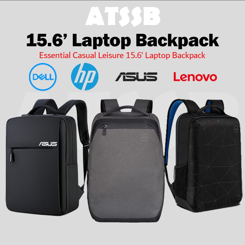 Atssb ใหม่ Essential กระเป๋าเป้สะพายหลัง ใส่แล็ปท็อป กันน้ํา ขนาด 15.6 นิ้ว สําหรับ Dell HP