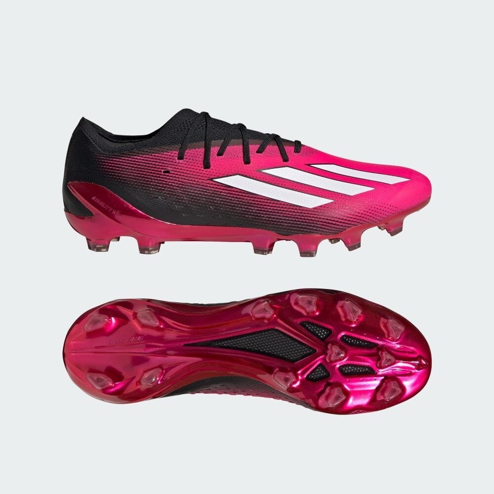 Adidas รองเท้าสตั๊ด ลายสนามหญ้าเทียม X Speedportal.1 Ag สีชมพู สําหรับผู้ชาย และผู้หญิง Gz5113
