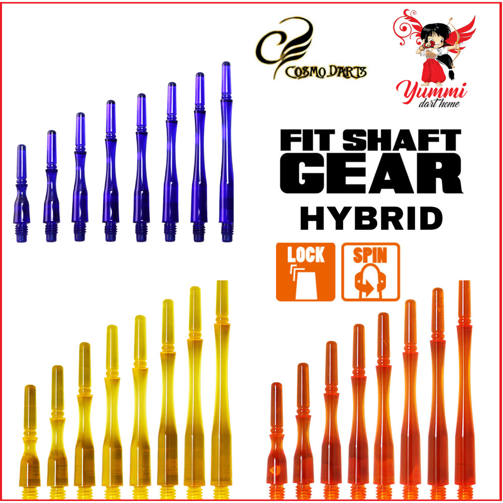 COSMO DART FIT SHAFT GEAR DART SHAFT HYBRID (DARK BLUE, ORANGE & YELLOW)