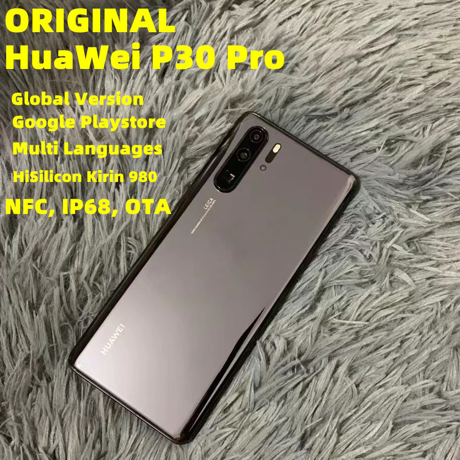 Original Huawei P30 Pro Global Version สมาร์ทโฟน Android 9 6.47 "Hisilicon Kirin 980 4200Mah 40W Google Play 40Mp