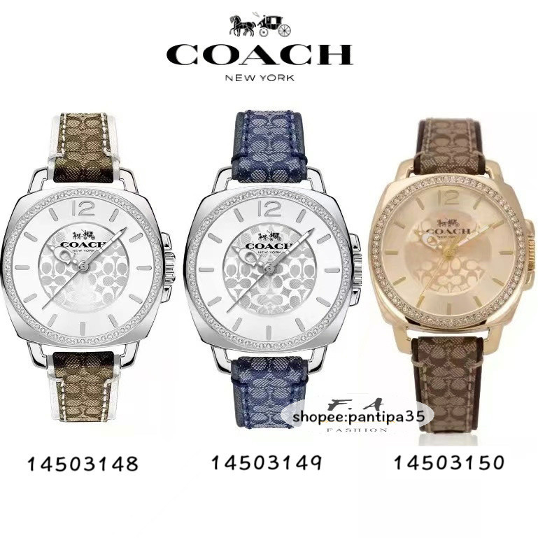 ♞นาฬิกา COACH นาฬิกาข้อมือผู้หญิง แบรนด์เนม ของแท้ รุ่น 14503148 14503150 COACH นาฬิกาข้อมือ Watch