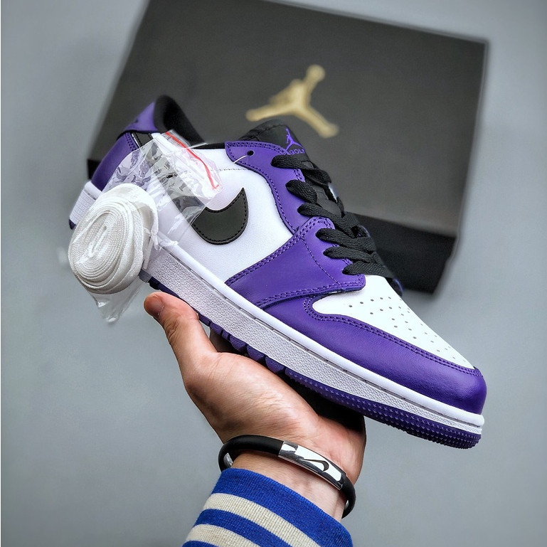 Nike Air Jordan 1 Golf Low cut Basketball Shoes Casual Sneakers For Men&amp;Women Purple