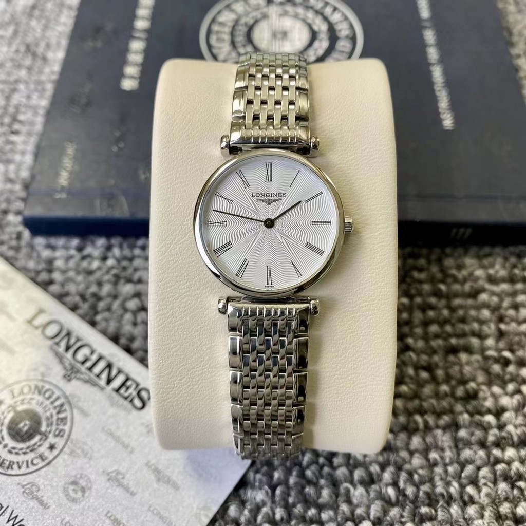 ชุดนาฬิกาผู้หญิง Longiness 24mm Jialan Series L4.209.4.71.6 นาฬิกาควอทซ์สุภาพสตรีรุ่น