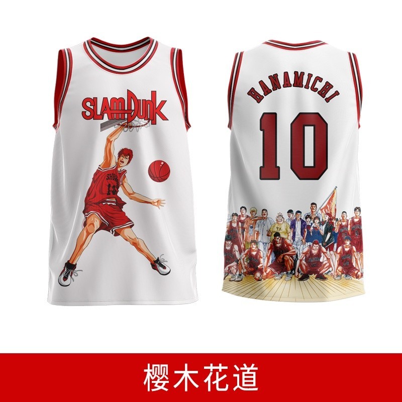 เสื้อยืดแขนกุด พิมพ์ลาย Slam Dunk Shohoku