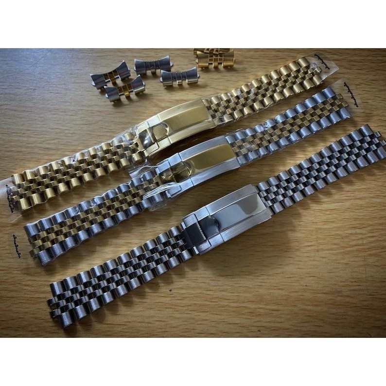 สายนาฬิกาข้อมือ สายสแตนเลส ขนาด 20MM 19MM. สําหรับ Rolex strap watch band Jubilee Oyster Clasp Fit