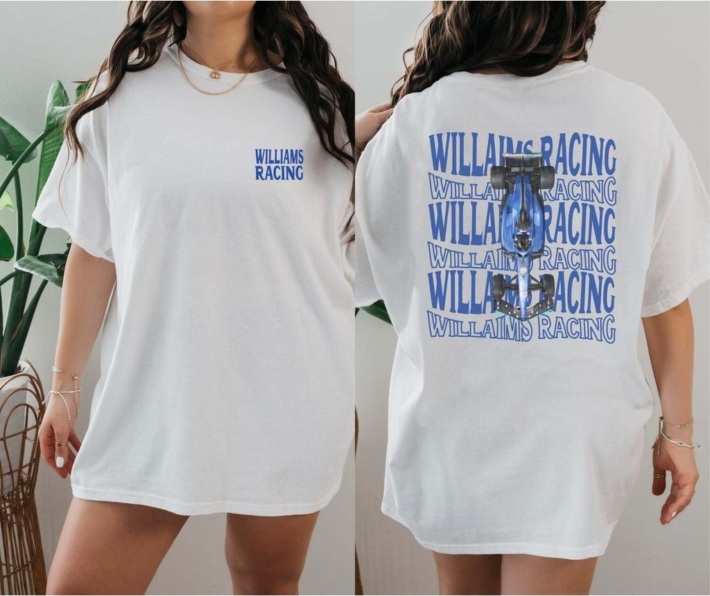 Williams Racing Formula One Gildan 5000 Tshirt Unisex F1 Tee Alex albon Logan f1 driver เสื้อแรงบันดาลใจและ