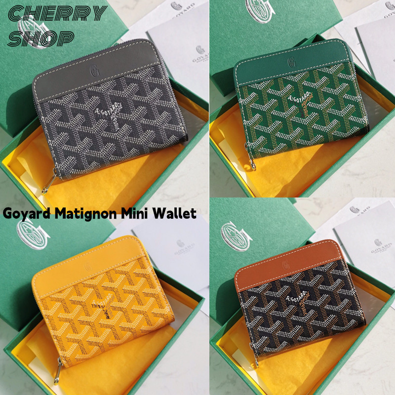 ♞โกย่า Goyard Matignon Mini WalletZipper wallet กระเป๋าสตางค์ซิป กระเป๋าสตางค์ผู้หญิง