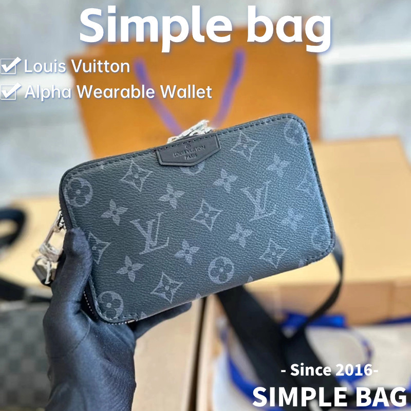 ♞,♘Louis Vuitton Alpha Wearable Wallet Shoulder bag