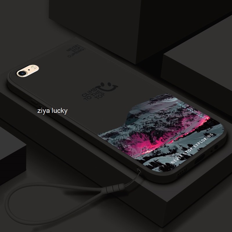 สําหรับ IPhone 6 Plus 6S Plus A1634 A1687 A1690 A1699 แฟชั่น Cool Aesthetics Smile Snow Mountain ซิล