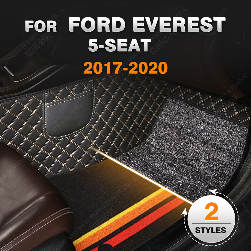Rhd พรมปูพื้นรถยนต์ สําหรับ Ford Everest Five Seats 2017 2018 2019 2020