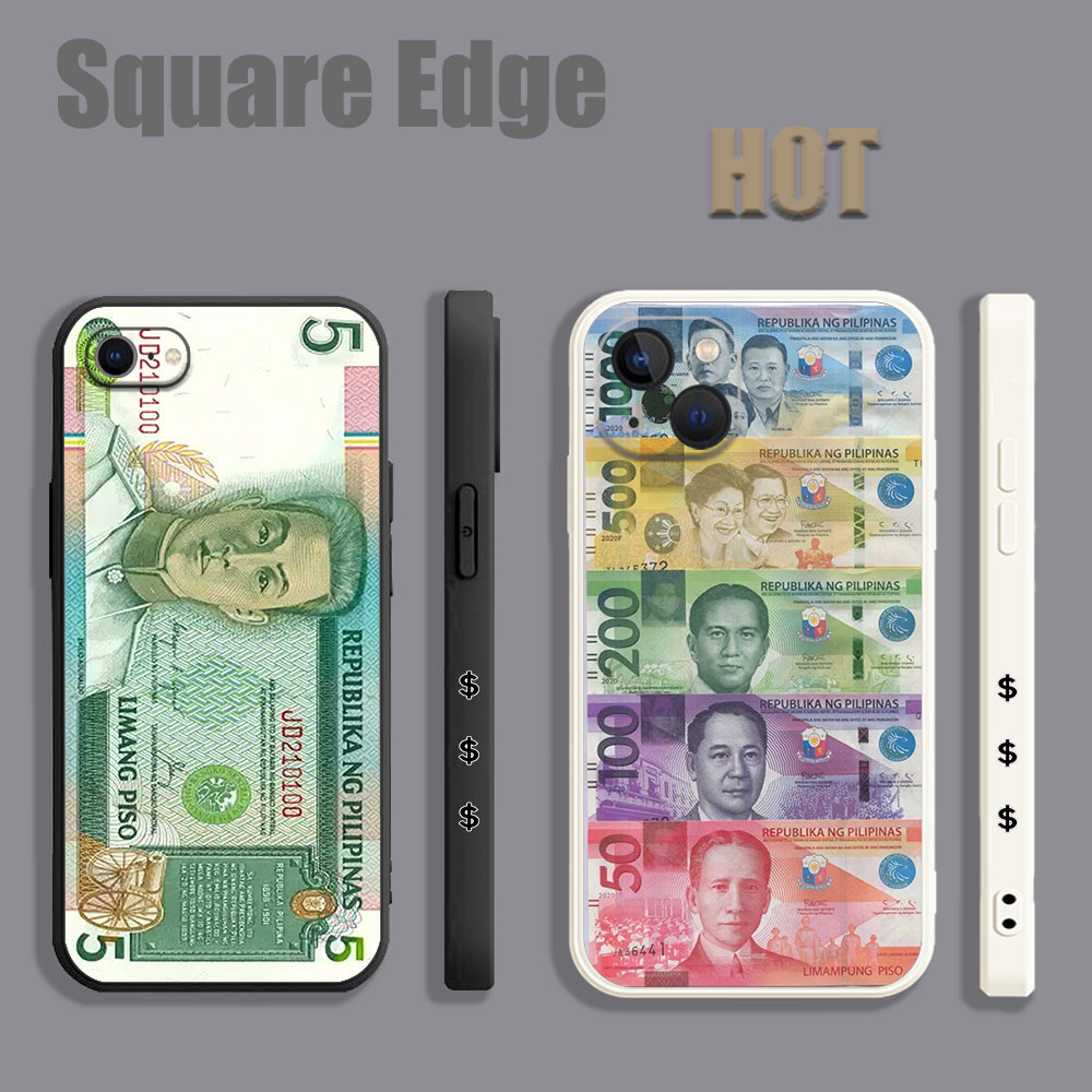 เคสสําหรับ iPhone 14 Pro Max Plus เงิน Pess ชุดห้า peso IAS02 เคสโทรศัพท์ขอบสี่เหลี่ยม