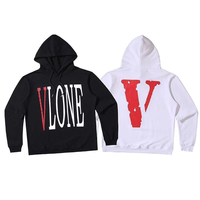 ♞,♘Vlone Classic เสื ้ อสเวตเตอร ์ เกลียว Hem Hoodie RT