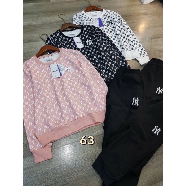 ♞ชุดเซ็ตเสื้อกางเกง MLB gf