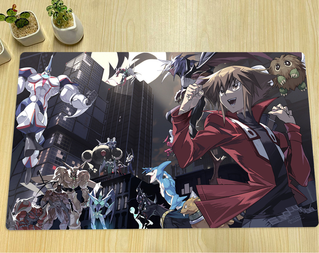 Yugioh GX Playmat Elemental HERO Neos Jaden Yuki TCG CCG Mat Board Game Trading Card Game Mat Rubber Mouse Pad Desk Mat