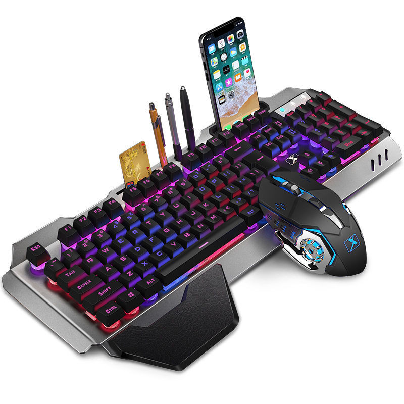 ♞,♘Xinmeng K680 ชุดสำนักงานเมาส์คีย์บอร์ดไร้สายแบบชาร์จไฟได้คอมพิวเตอร์โน๊ตบุ๊คพิเศษ