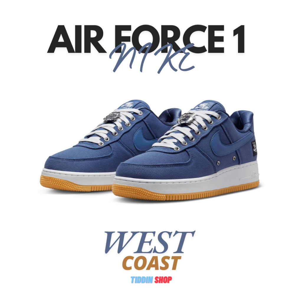 ♞,♘Nike Air Force 1 Low Premium 'West Coast' [ลิขสิทธิ์แท้ NIKE Thailand] [รหัส FJ4434 491 ] bb