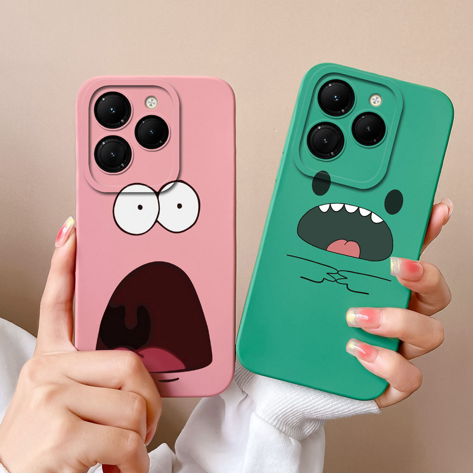 สําหรับ Infinix Hot 40 Hot 40 Pro ปลอกตลก Expression Liquid Shell ป้องกันซิลิโคนกันกระแทกสําหรับ Inf