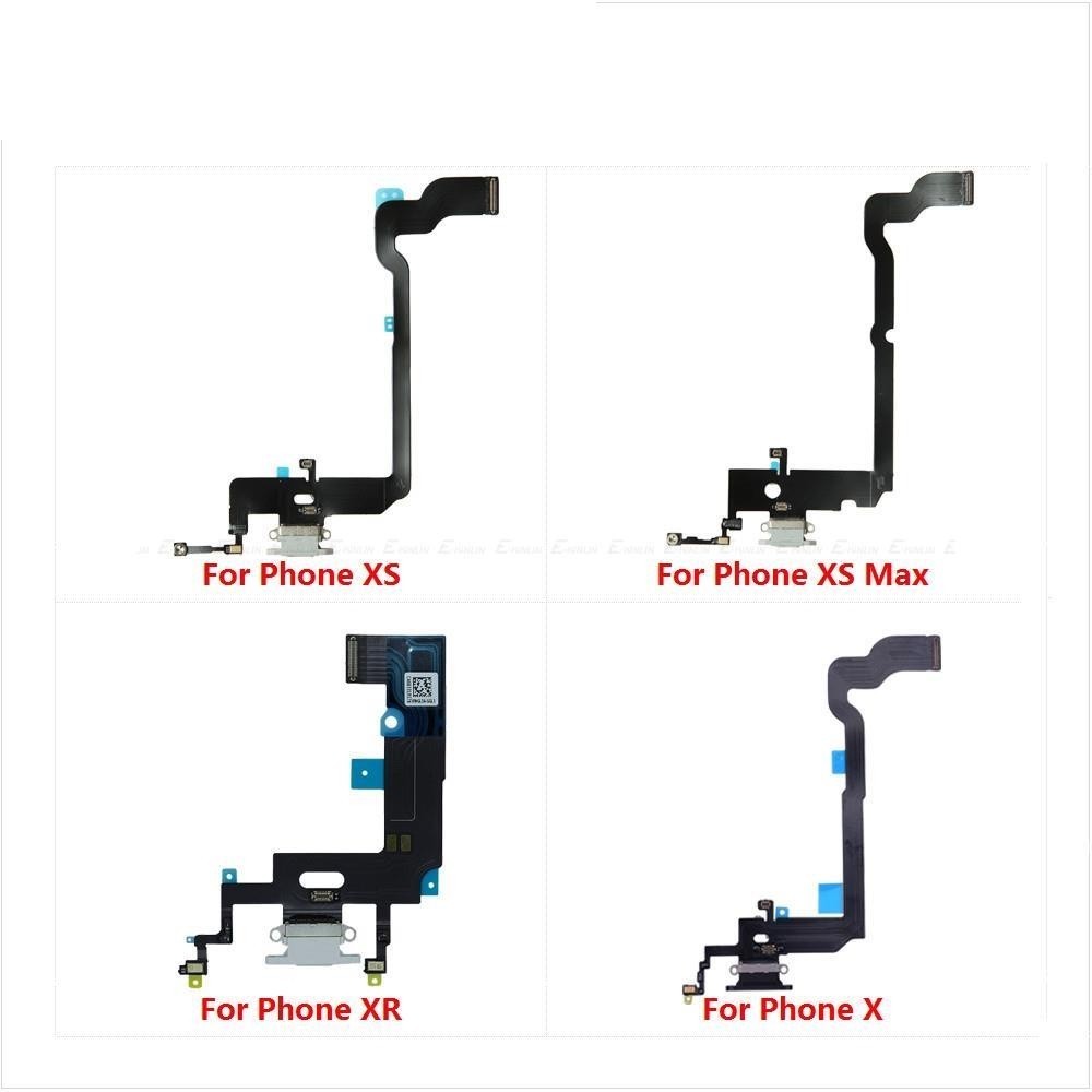 ชาร์จ Flex สําหรับ IP 6 6S 7 8 Plus X XR XS Max SE 2020 ปลั๊ก USB Charger พอร์ต Dock Connector พร้อมไมโครโฟนหูฟังแจ็ค Flex สายอะไหล่ซ่อม