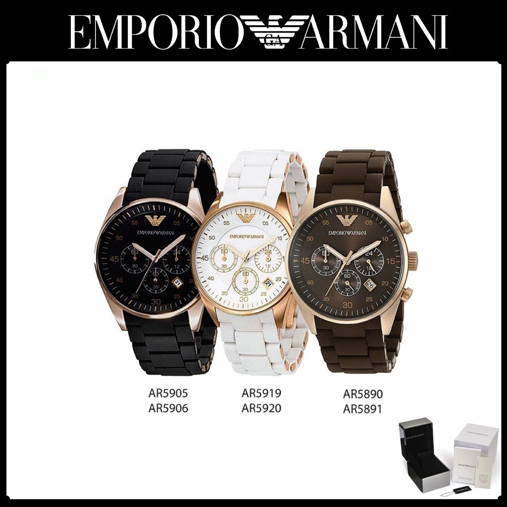 ♞Emporio Armani ของแท้100% AR5905 AR5906 AR5919 AR5890 - นาฬิกาแบรนด์เนมAR นาฬิกาผู้หญิงผู้ชาย สินค