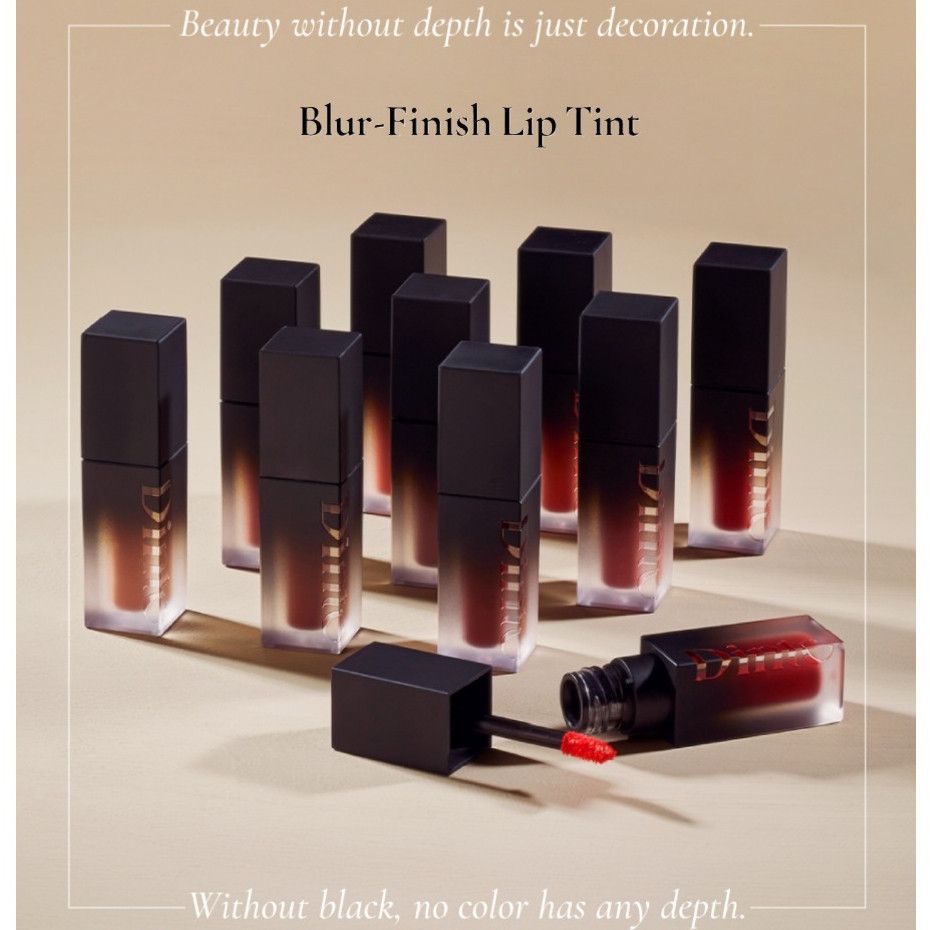 [Dinto] เกาหลีมังสวิรัติแต่งหน้า Dinto Blur-Finish Lip Tint 3.5g_ 4สี _ No Shine Velvet Matt Lip Ti