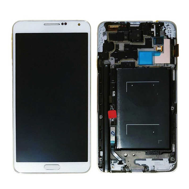 สำหรับ Samsung Galaxy Note 3 N9005 N900 N900a จอแสดงผล LCD พร้อมกรอบหน้าจอสัมผัสอะไหล่ประกอบดิจิไทเซอร์