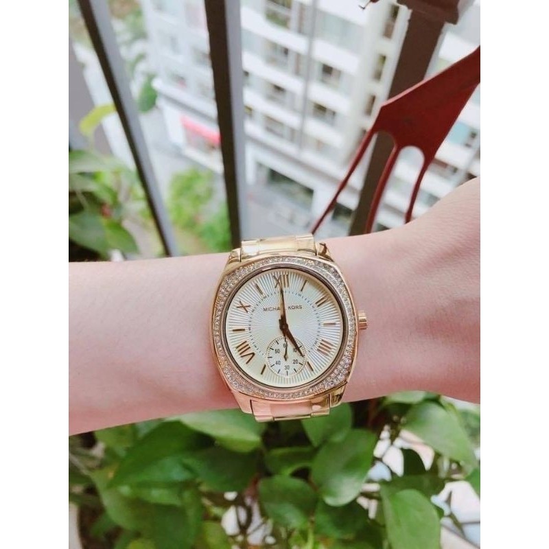 นาฬิกา    %นาฬิกาผู้หญิงเรือน สี gold รุ่น #mk6134 ขนาด 40 มิล