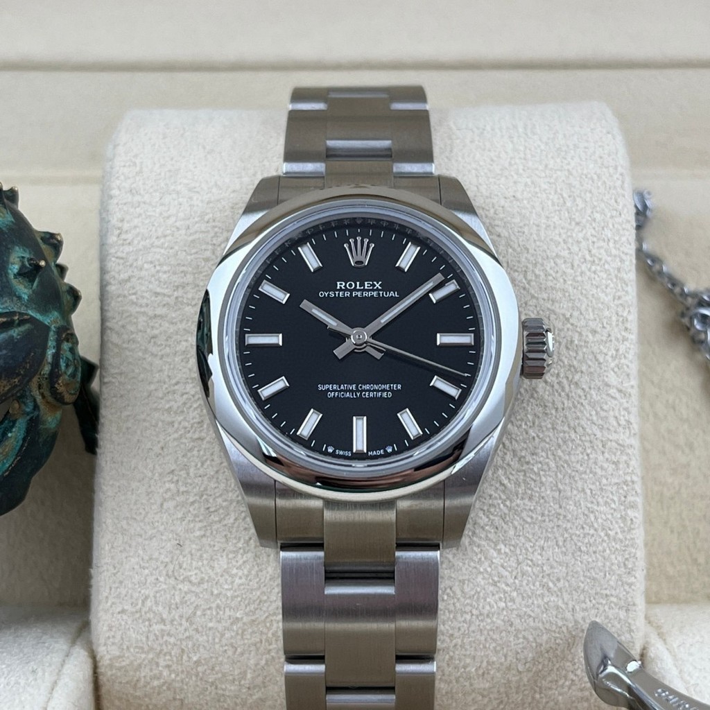 Rolex Rolex Oyster Style Permanent m276200- 0002 นาฬิกาข้อมือผู้หญิงหน้าปัดสีดํา