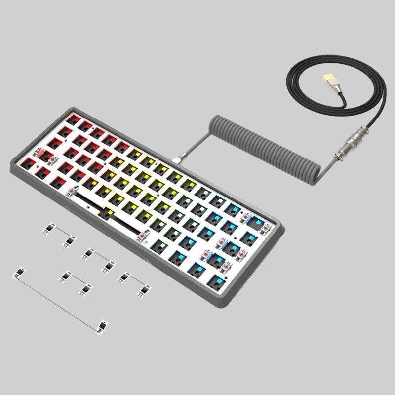 ♚-♚coolkiller181 คีย์บอร์ดเชิงกลเกมที่กำหนดเอง Diy Hot Plug 61 \ 68 Keys