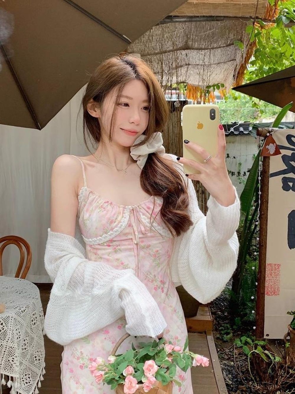 ชุดเดรสกระโปรงยาว ทรงเอ เข้ารูป ลายดอกไม้ แฟชั่นฤดูใบไม้ผลิ สไตล์ฝรั่งเศส สําหรับสตรี