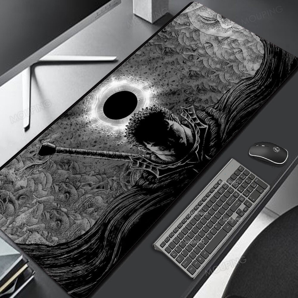 Berserk Gamer คีย์บอร์ดอุปกรณ์สํานักงานอุปกรณ์เสริมสําหรับ Pc Gamer โต๊ะทํางานแล็ปท็อป Xxl Rgb แผ่นรองเมาส์อะนิเมะขนาดใหญ่