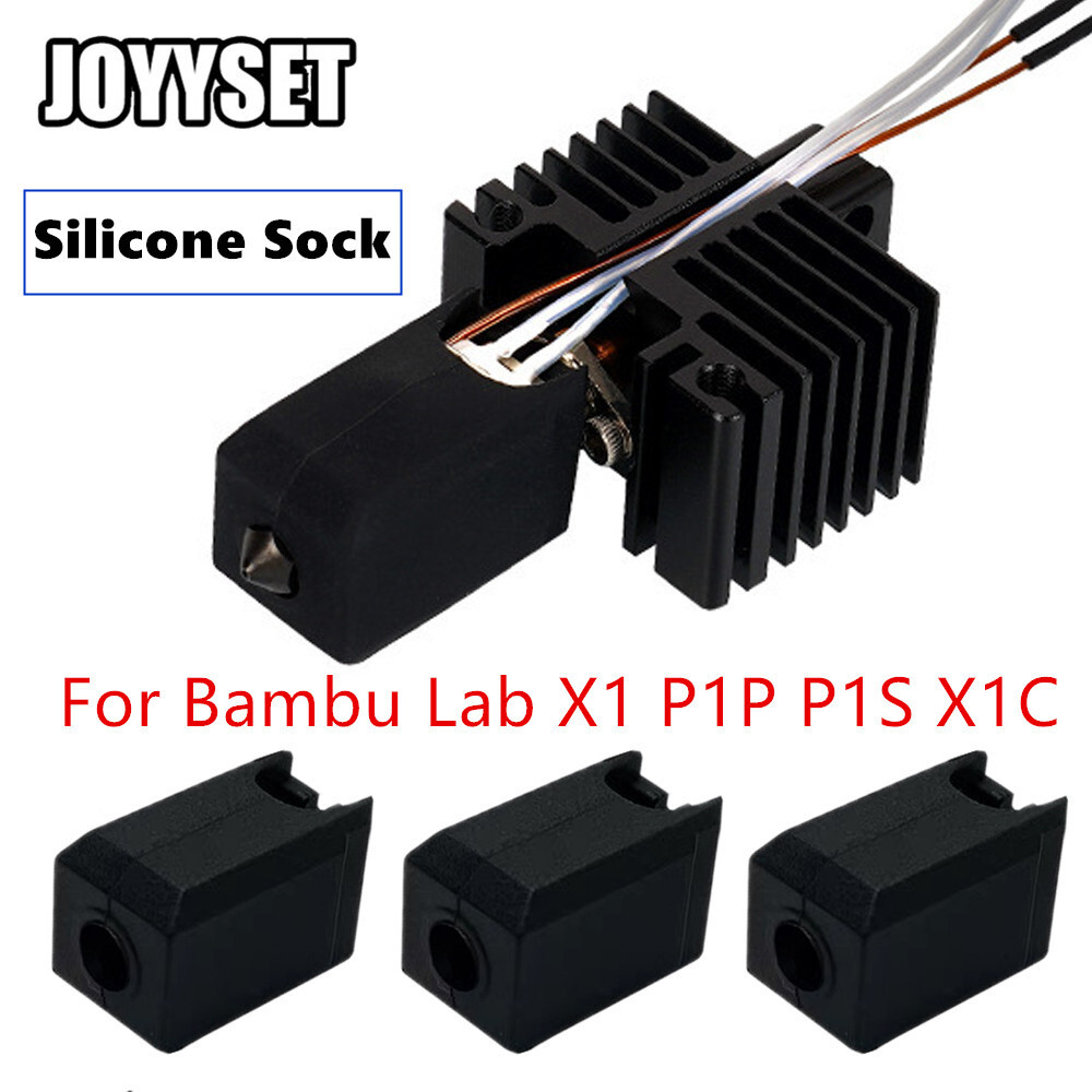 สําหรับBambu Lab P1P P1Sซิลิโคนถุงเท้าอุณหภูมิสูงX1 อุ่นบล็อกสําหรับBambu X1-Carbon Combo Hotendชิ้น