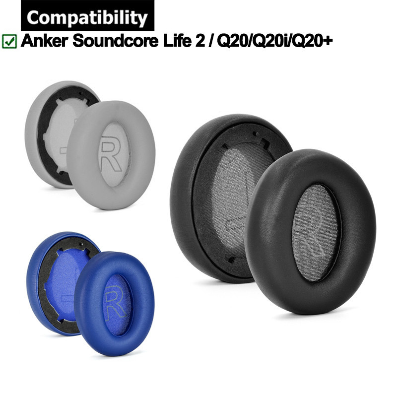 แผ่นฟองน้ําครอบหูฟัง สําหรับ Anker Soundcore Life 2 Q20 Q20+ Q20i Q20BT 1 คู่