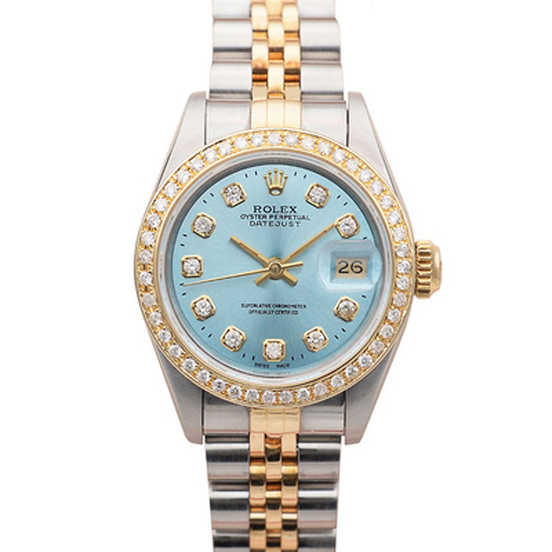 Rolex [ใหม่] Rolex Womens Watch Diary Type 69173 ด้านหลังเพชร 18K Gold Automatic Mechanical Watch W