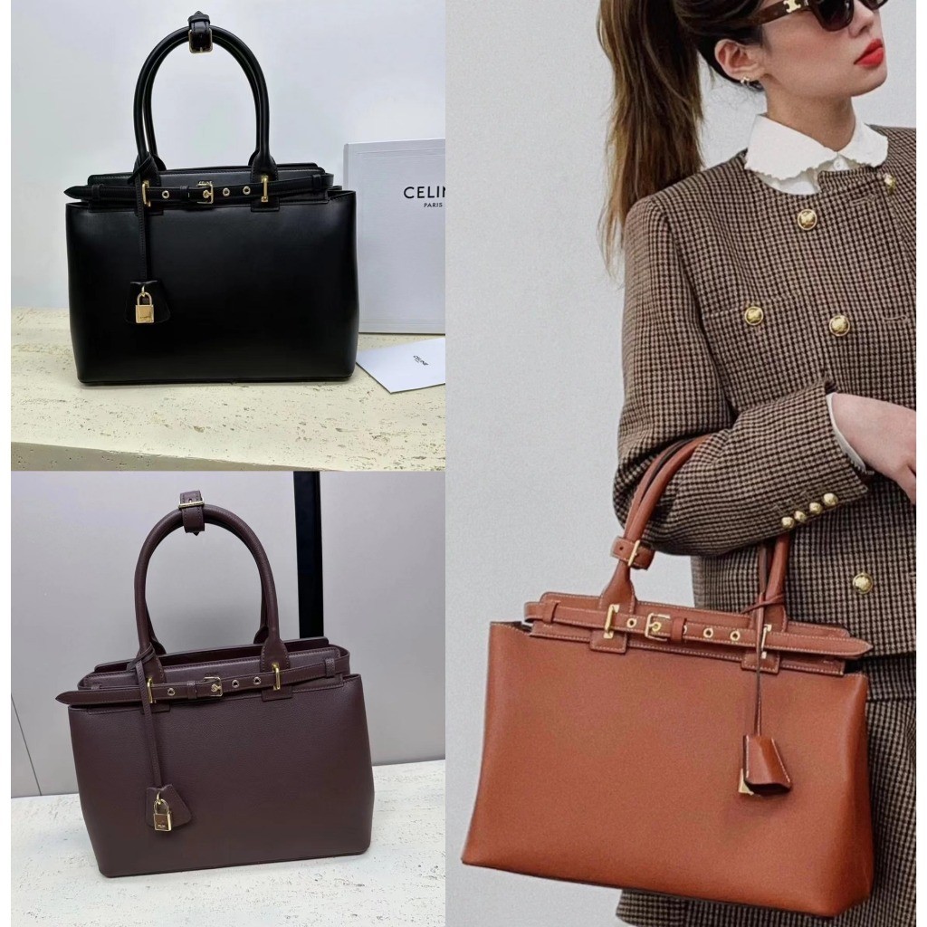 Celine/ผู้หญิง/ล็อค/กระเป๋าสะพาย/กระเป๋าถือ/ของแท้ 100%