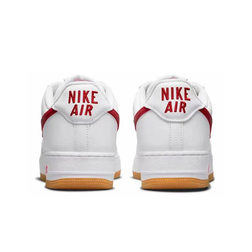 ♞,♘ต้นฉบับ Nike Air Force 1 ตั้งแต่ 82 สีขาวสีแดง DJ3911-102 บอร์ดชายและหญิงต่ำ รองเท้า true